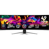 MSI MPG 491CQPXDE QD-OLED écran plat de PC 124,5 cm (49") 5120 x 1440 pixels Dual QHD Noir Moniteur UltraWide gaming incurvé  Noir, 124,5 cm (49"), 5120 x 1440 pixels, Dual QHD, QD-OLED, 0,03 ms, Noir