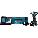 Makita DTW300RTJ visseuse électrique et visseuse à percussion 3200 tr/min Noir, Bleu, Percuteuse Bleu/Noir, Visseuse à percussion, Poignée de pistolet, 1/2", Noir, Bleu, Deep discharge, Surchauffe, Surcharge, Sans brosse