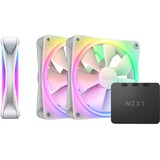 NZXT F120 RGB DUO Triple 120x120x25, Ventilateur de boîtier Blanc, 3 unités, contrôleur compris