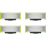 Philips Norelco OneBlade OneBlade QP240/50 Lames de rechange Argent/vert clair, Tête de rasage, 4 tête(s), Argent, Métal, Philips, Norelco OneBlade
