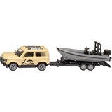 SIKU BLISTER Land Rover Defender "Safari" avec bateau, Modèle réduit de voiture 