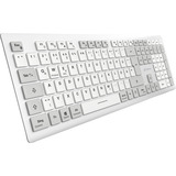 Sharkoon OfficePal K30W clavier Blanc, Layout DE (QWERTZ), Rubberdome, 100%