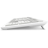 Sharkoon OfficePal K30W clavier Blanc, Layout DE (QWERTZ), Rubberdome, 100%