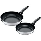 Silit Set de poêles Domus, 24 & 28 cm, Set de louche Acier inoxydable/Noir