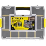 Stanley ORGANISEUR A INTERCALAIRES MOBILES SORTMASTER JUNIOR, Boîte à outils Noir/Jaune, Boîte pour petites pièces, Nylon, Noir, Transparent, Jaune, 67 mm, 375 mm, 292 mm