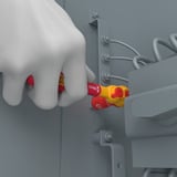 Wera 8007 A VDE Cliquet Zyklop, 1/4", Clè dynamométrique Rouge/Jaune