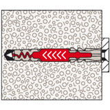 fischer Cheville DuoPower 8x65 Gris clair/Rouge