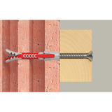 fischer Cheville DuoPower 8x65 Gris clair/Rouge