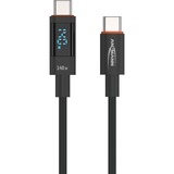 Ansmann Câble USB 2.0, connecteur USB-C > connecteur USB-C Anthracite