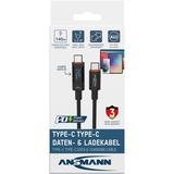 Ansmann Câble USB 2.0, connecteur USB-C > connecteur USB-C Anthracite