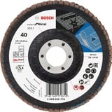 Bosch Disque à lamelles X551 Expert pour métal, Ø 125mm, K40, Meule d’affûtage 