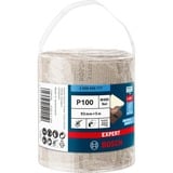 Bosch Expert Rouleau d'abrasif réticulé M480, Feuille abrasive Rouleau abrasif, Grain moyen, P100, Travail de finition, Décapant, Bois, Beige