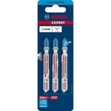 Bosch Expert T118 EHM Lames de scie sauteuse Carbone 3 pièce(s), Lame de scie Lames de scie sauteuse, Plaque d'acier inoxydable (fine), Carbone, Acier inoxydable, 1,4 mm, 5 mm