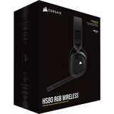 Corsair HS80 RGB WIRELESS, Casque gaming Noir, Pc, PlayStation 4, PlayStation 5