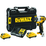DEWALT Clé à chocs sans fil DCF801D2, 12Volt, 1/4", Visseuse à choc Jaune/Noir