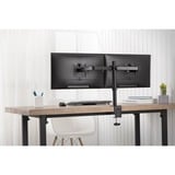 Digitus Bras universel à double écran, Support de moniteur Noir