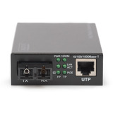 Digitus Convertisseur de média Gigabit PoE, RJ45 / SC, SM, PSE, Media Converter 