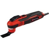 EINHELL TE-MG 350 EQ Multitool, Outil de multi fonction Rouge/Noir, Mallette, lame de scie plongeante et papier de verre inclus