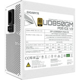 GIGABYTE GP-UD850GM PG5 ICE alimentation modulaire 850 watt Blanc, 1x 12V-2x6, 4x PCIe
