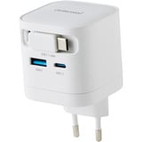 Intenso Adaptateur secteur W65ACIC GaN chargeur Blanc, 2x USB-C, 1x USB-A