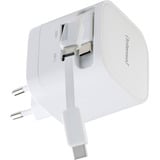 Intenso Adaptateur secteur W65ACIC GaN chargeur Blanc, 2x USB-C, 1x USB-A