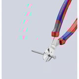 KNIPEX 74 05 200, Tenailles de cran Rouge/Bleu