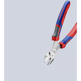 KNIPEX Coupe-câbles puissant 74 05 200, Tenailles de cran Rouge/Bleu