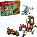 LEGO Ninjago Showdown à la cabane dans les arbres avec la moto ninja, Jouets de construction 