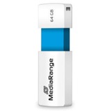 MediaRange Color Edition 64 GB, Clé USB Blanc/Bleu clair