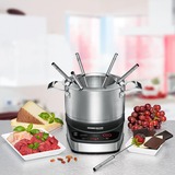 Rommelsbacher F 1200 appareil à fondue, raclette et wok 1,5 L 6 personne(s) Acier inoxydable/Noir, 6 personne(s), 1,5 L, Noir, Acier inoxydable, Rond, Acier inoxydable, Boutons