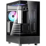 SilverStone  boîtier mini tower Noir | 2x USB-A | 1x USB-C | RGB | Verre Trempé