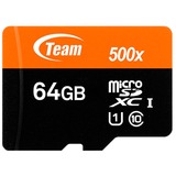 Team Group micro-SDXC, 64GB 64 Go MicroSDXC, Carte mémoire Noir/Orange, 64GB, 64 Go, MicroSDXC, 40 Mo/s, 10 Mo/s