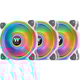Thermaltake RGB Quad 12 Ventilateur de radiateur TT Premium Edition 3 Pack, Ventilateur de boîtier Blanc, 3 pièces, contrôleur inclus