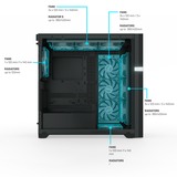 Valkyrie  boîtier midi tower Noir | 2x USB-A | 1x USB-C | Verre Trempé