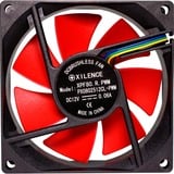 Xilence XPF80.R.PWM Boitier PC Ventilateur 8 cm Noir, Rouge ventilateur de boîtier Noir, 80 x 80 x 25 mm, Ventilateur, 8 cm, 1800 tr/min, 20 dB, 21,8 cfm, Noir, Rouge