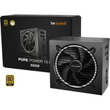 be quiet! Pure Power 13 M alimentation modulaire 550 watt Noir, 1x 12V-2x6, 2x PCIe, semi-passive, 80 Plus Gold, 550 W, 100 - 240 V, 600 W, 50/60 Hz, 10 A, 5 A