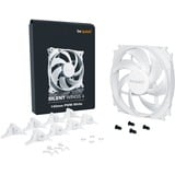 be quiet! Silent Wings 4 PWM ventilateur de boîtier Blanc, 140 x 140 x 25 mm, Ventilateur, 14 cm, 1100 tr/min, 87,2 m³/h, Blanc