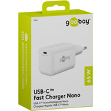 goobay Chargeur rapide USB-C PD GaN Nano 65 W Blanc