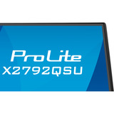iiyama ProLite X2792QSU-B1 écran plat de PC 68,6 cm (27") 2560 x 1440 pixels Quad HD LED Noir Moniteur  Noir (Mat), 68,6 cm (27"), 2560 x 1440 pixels, Quad HD, LED, 3 ms, Noir