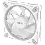 ASUS  Prime MR120 ARGB Reverse Fan ventilateur de boîtier Blanc, 120 x 120 x 28 mm, Ventilateur, 12 cm, Blanc