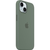 Apple Coque en silicone avec MagSafe pour iPhone 15, Housse/Étui smartphone Vert foncé