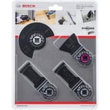 Bosch 2 608 661 696 accessoire d'outil multifonction Jeu de lames, Bundle Argent, Jeu de lames, Bois, Acier fin au carbone, 4 pièce(s), Blister