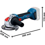 Bosch Meuleuse d'angle sans fil X-LOCK GWX 18V-8 Professional solo, 18Volt Bleu/Noir