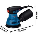 Bosch Ponceuse excentrique GEX 125 Professional, Ponceuse orbitale Bleu/Noir