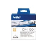 Brother DK-11204 - Rouleau d'étiquettes original – Noir sur blanc, 17 x 54 mm, Ruban 17 x 54 mm, Noir sur blanc, 400 pièce(s), DK, Blanc, Thermique directe, Chine