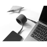DeLOCK Câble USB-C 2.0 avec gaine textile magnétique Noir