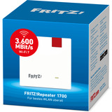 FRITZ! 20003116 Ponts & répéteurs Blanc/gris, Repeater 20003116, Répéteur réseau, Ethernet/LAN, Rouge, Blanc