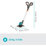 GARDENA EasyCut 23/18V P4A solo, Coupe-bordures Gris/Turquoise, 14700-55, Batterie non incluse