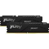 Kingston FURY FURY Beast module de mémoire 16 Go 2 x 8 Go DDR5 5200 MHz Noir, 16 Go, 2 x 8 Go, DDR5, 5200 MHz, 288-pin DIMM