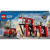 LEGO City - La caserne et le camion de pompiers, Jouets de construction 60414